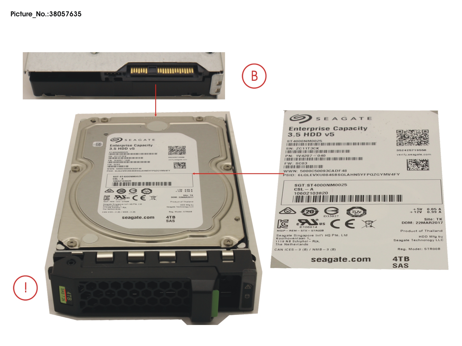 HD SAS 12G 4TB 7.2K HOT PL 3.5 BC