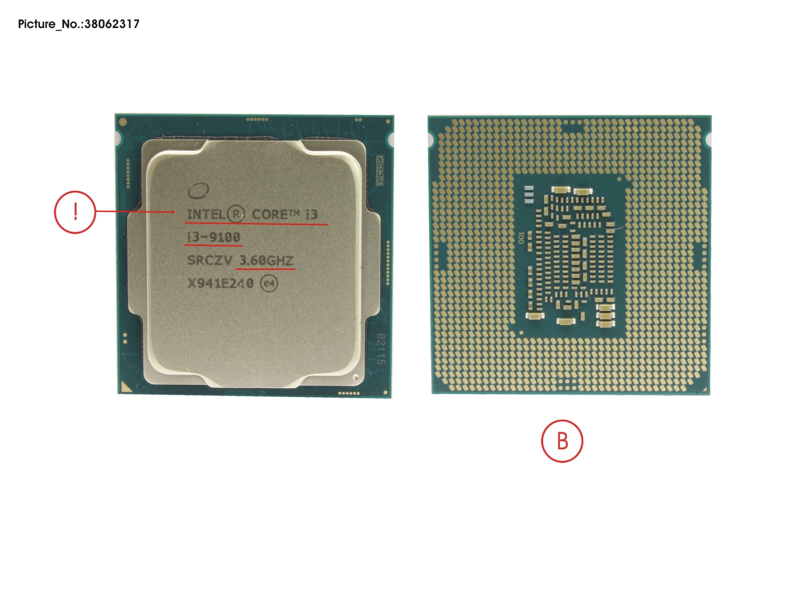 CPU CORE I3-9100 3.6GHZ 65W