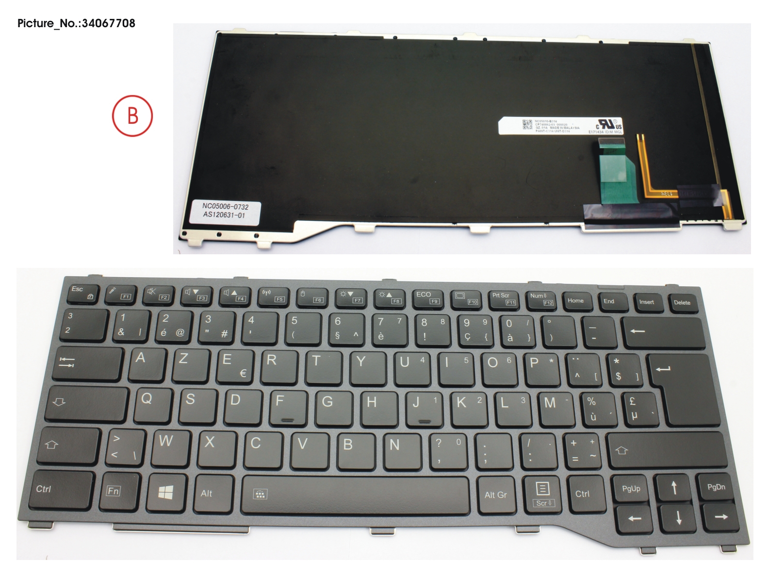 KEYBOARD W/ BL BELGIUM KEYBOARD W/ BL BELGIUM