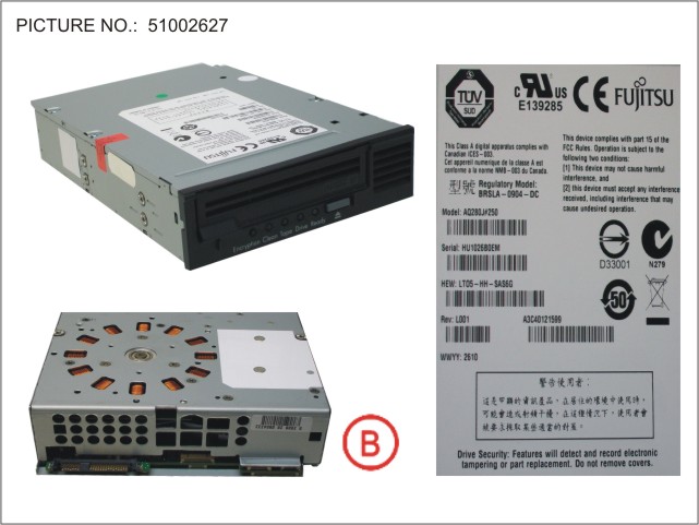 TAPE KIT LTO5HH 1500GB 140MB/S SAS
