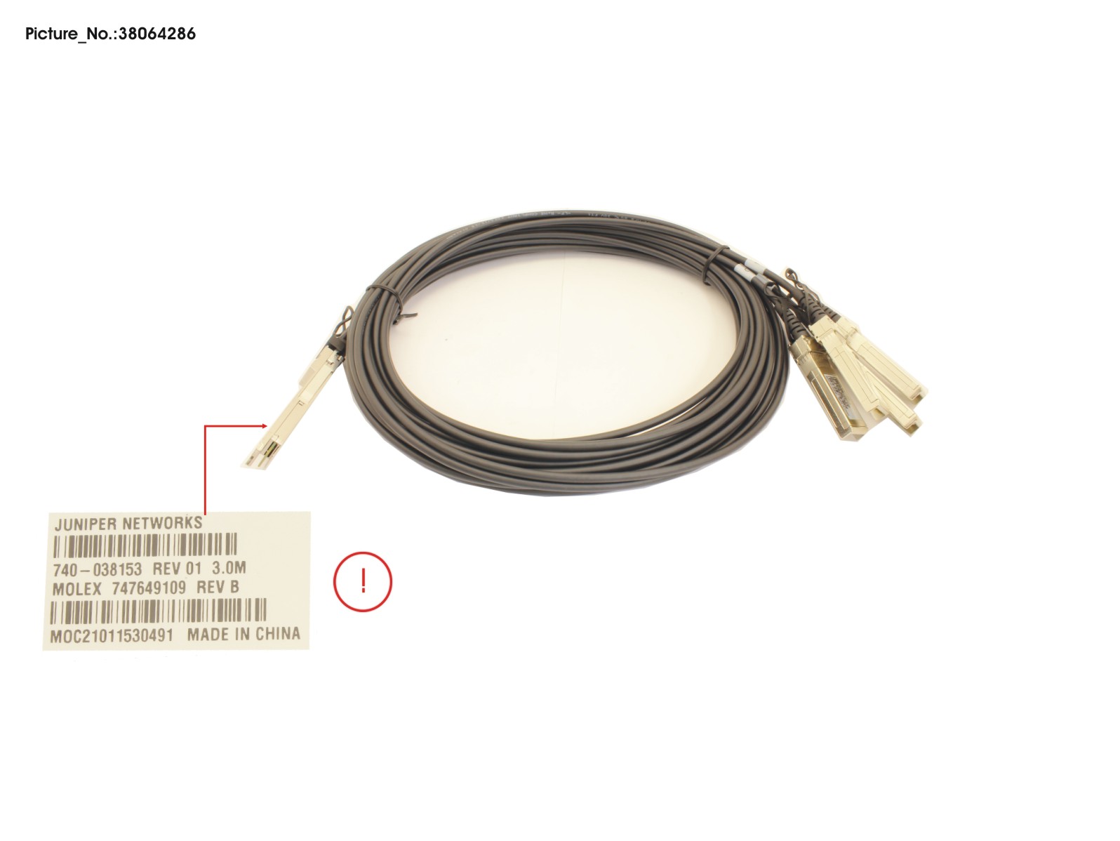 40G DIRECT ATTACHED CABLE(BREAKOUT, 3M,