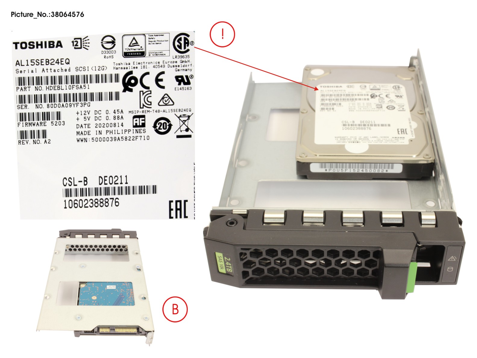 FUJITSU HD SAS 12G 2.4TB IN LFF SLIM