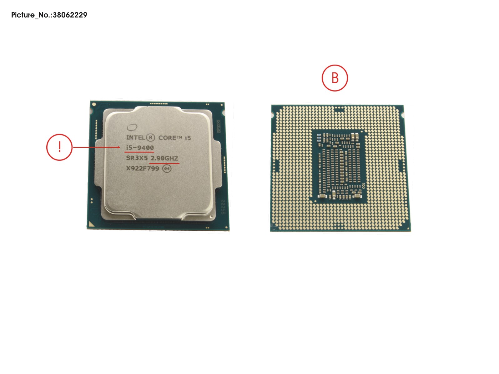 CPU CORE I5-9400 2.9GHZ 65W (U0)