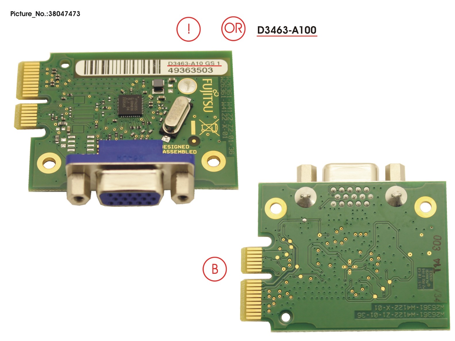 FUJITSU VGA-CARD SMALL D3463