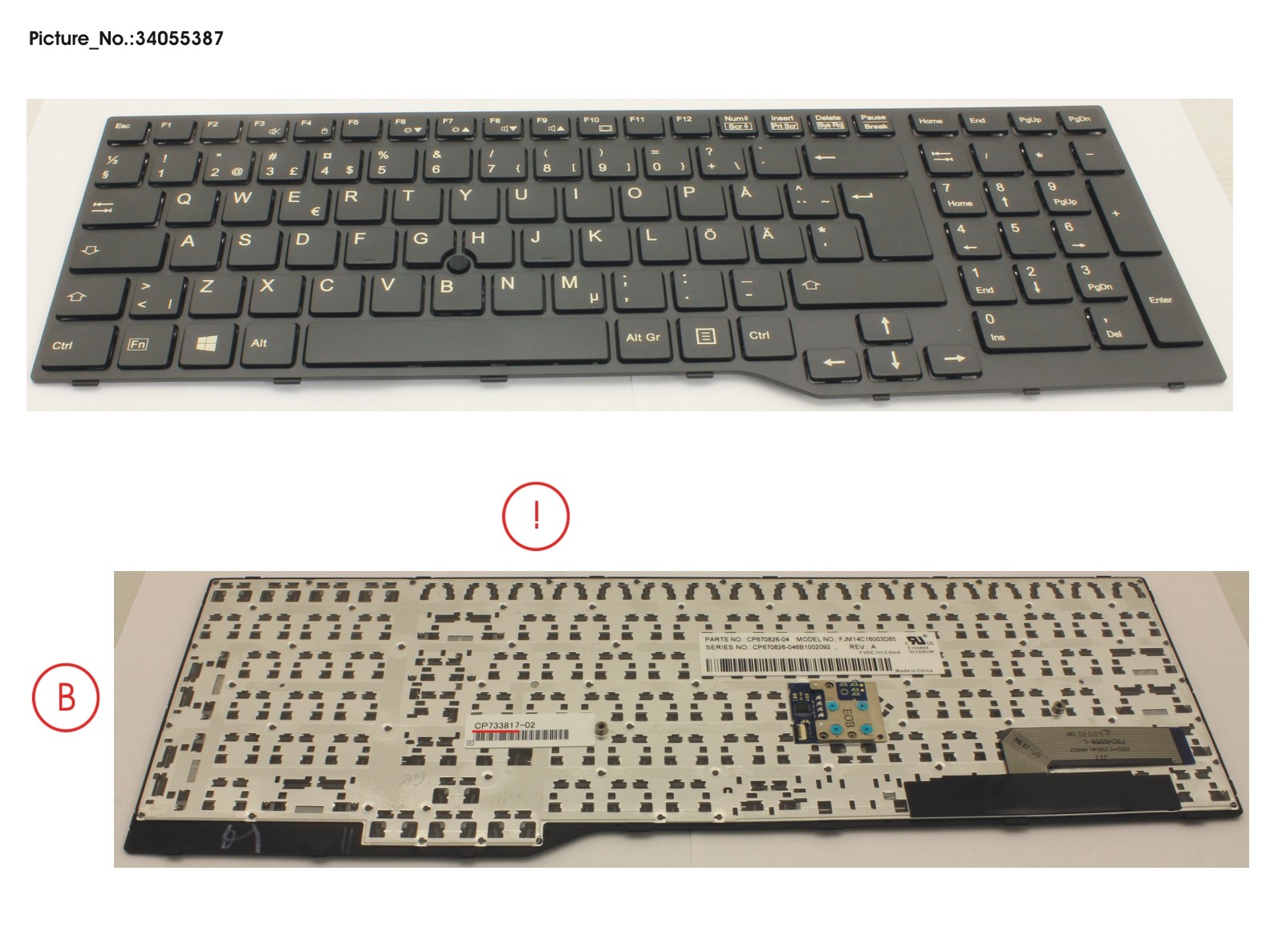 KEYBOARD 10KEY BLACK W/ TS SWE/FINLAND KEYBOARD 10KEY BLACK W/ TS SWE/FINLAND
