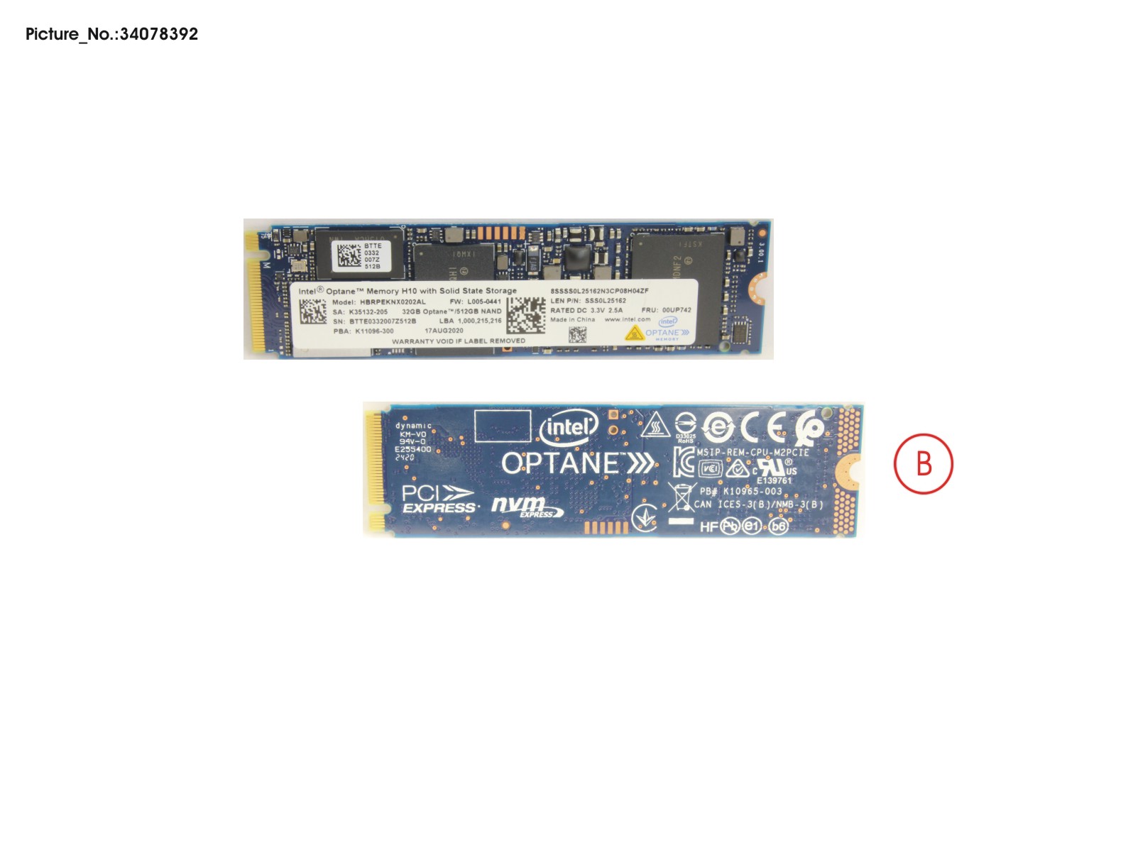 INTEL OPTANE 32GB/512GB