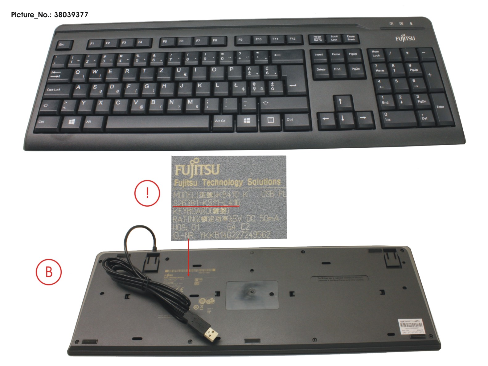 KB410 USB BLACK PL