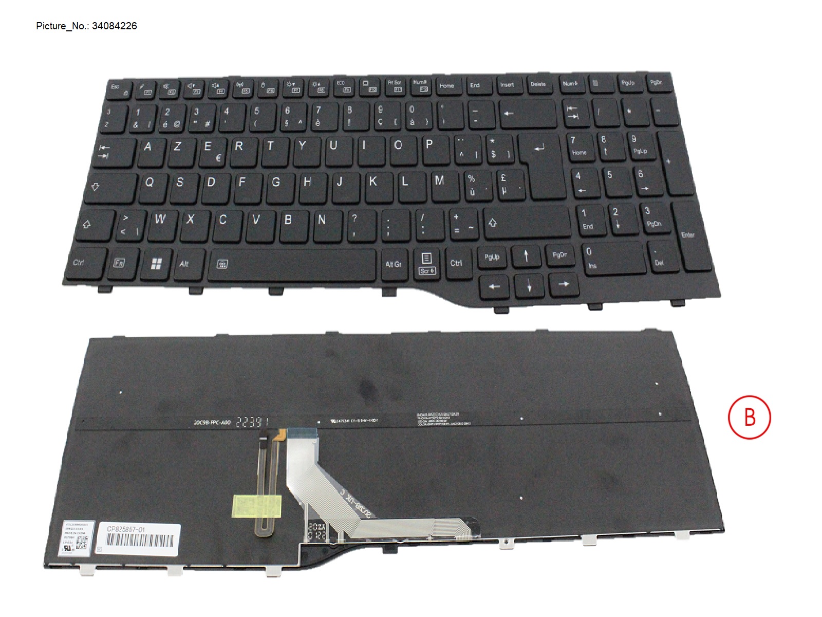 KEYBOARD BLACK W/ BL BELGIUM WIN10&11 KEYBOARD BLACK W/ BL BELGIUM WIN10&11