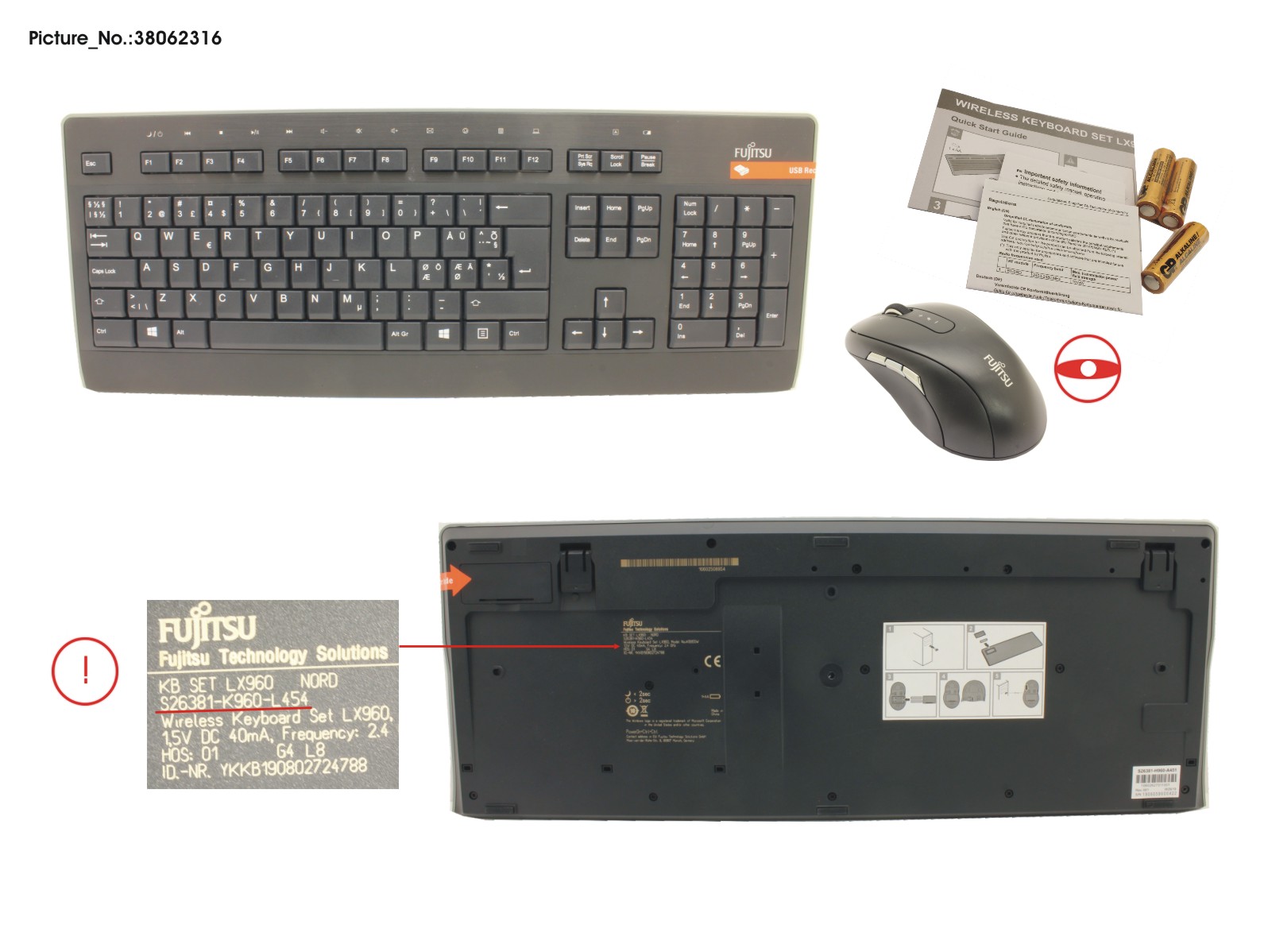 WIRELESS KB MOUSE SET LX960 NORD