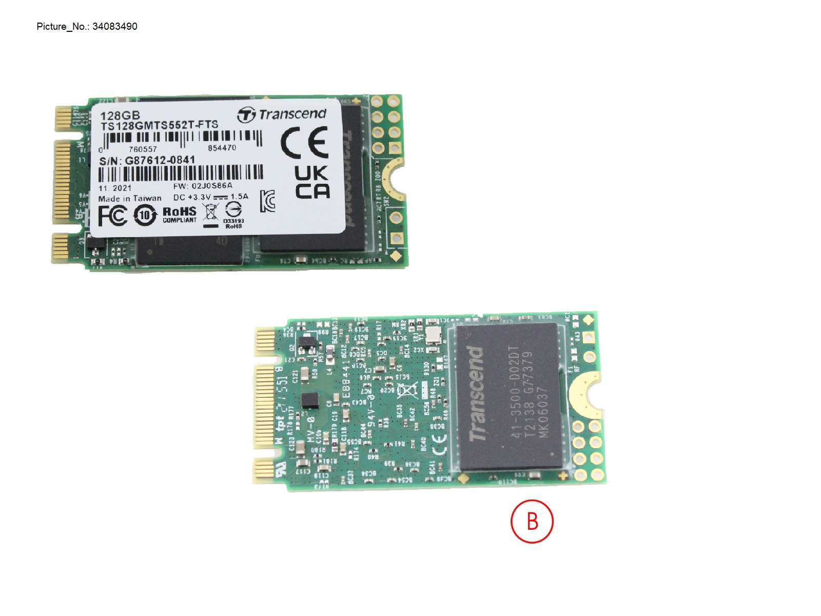 SSD M2.2242 SATA 128GB 3DTLC