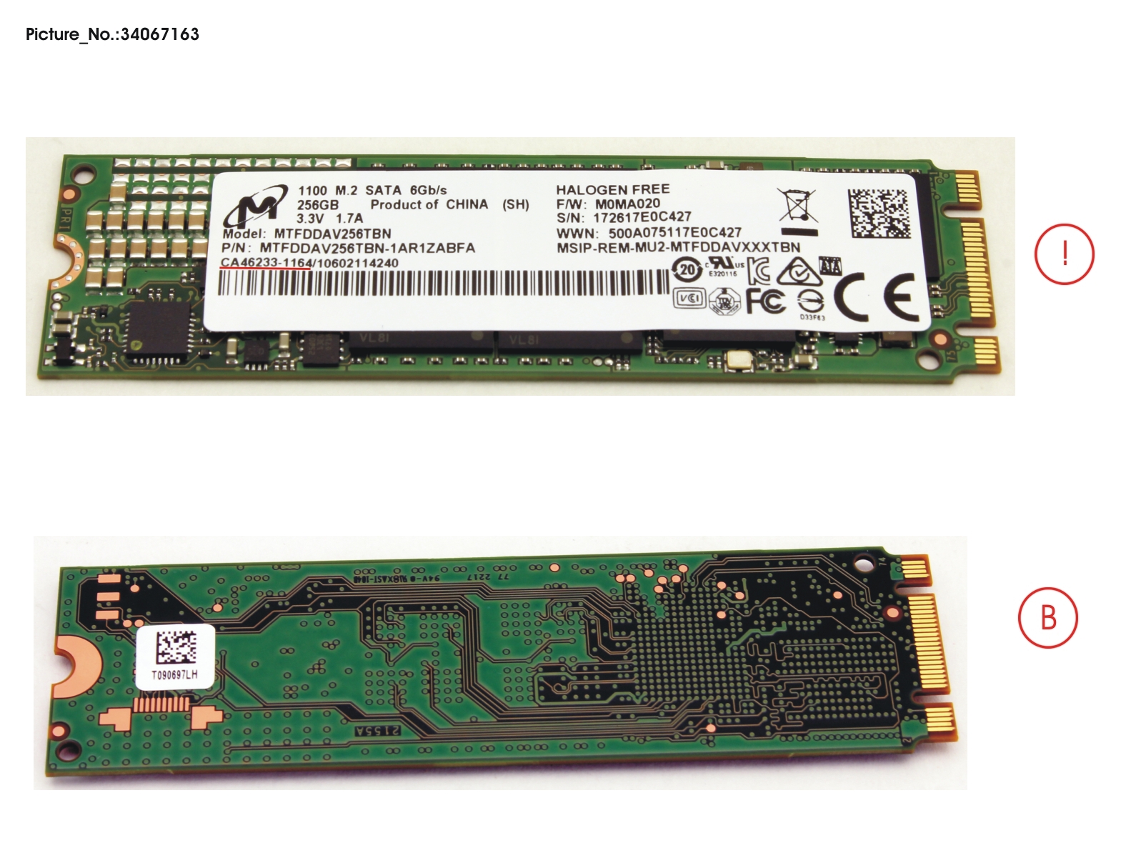 SSD S3 M.2 2280 MOI 1100 256GB