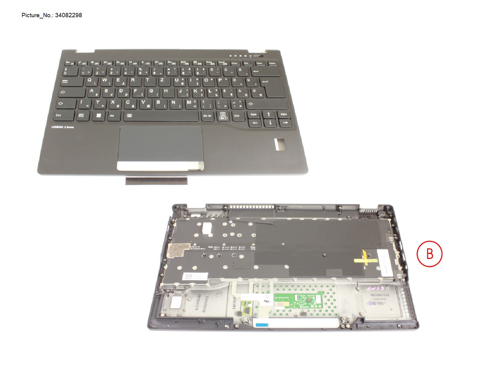 UPPER ASSY INCL. KB HUNGARY W/ FP