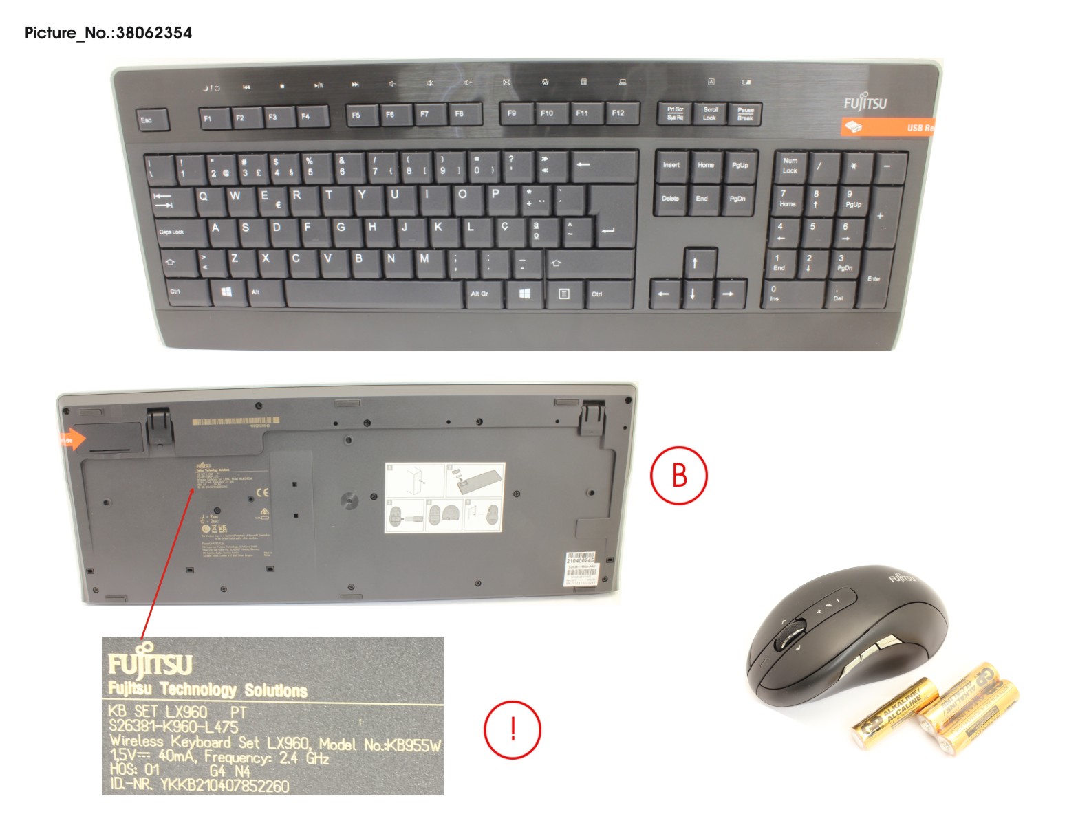 WIRELESS KB MOUSE SET LX960 PT