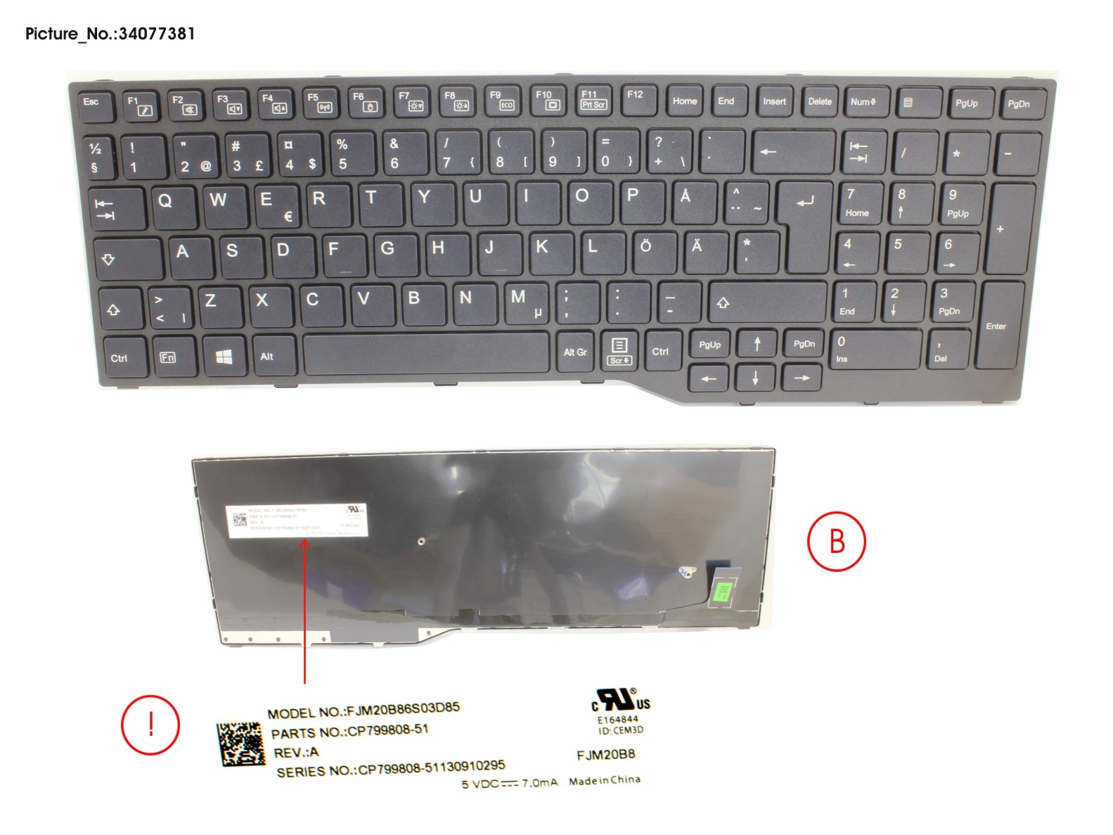 KEYBOARD SWEDEN/FINLAND (BLACK)