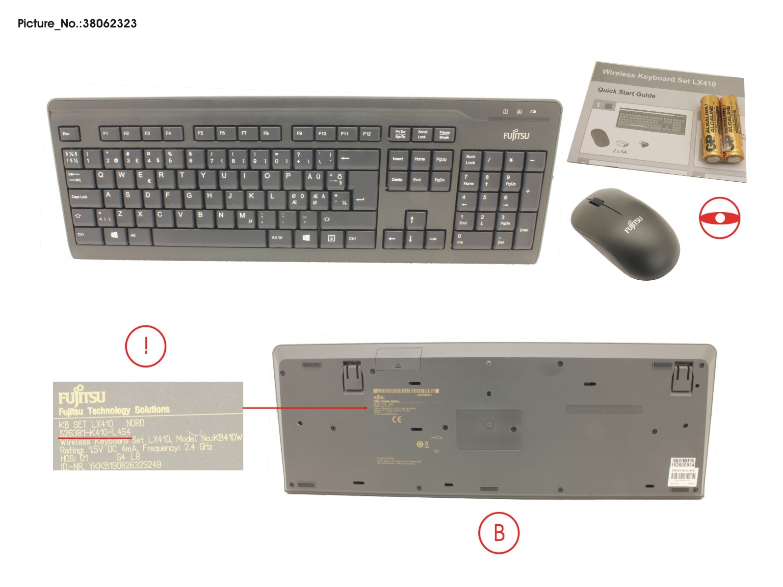 WIRELESS KB MOUSE SET LX410 NORD
