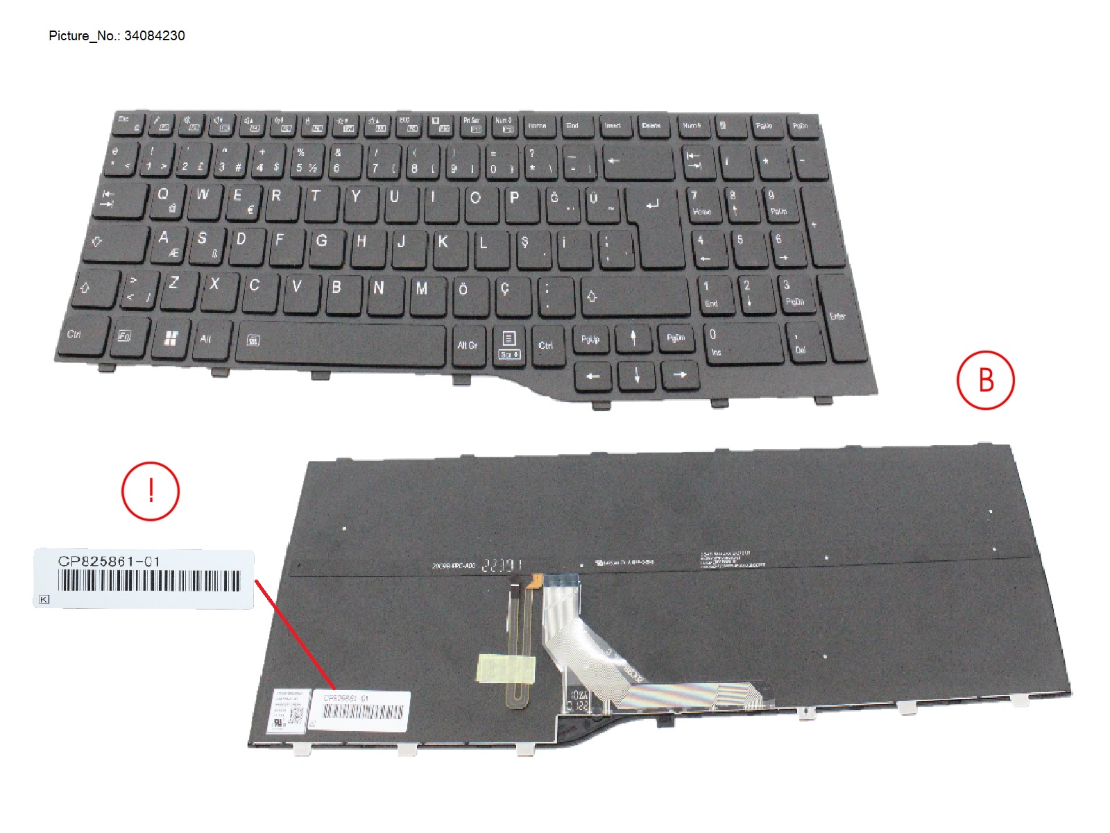 KEYBOARD BLACK W/ BL TURKEY WIN10&11 KEYBOARD BLACK W/ BL TURKEY WIN10&11