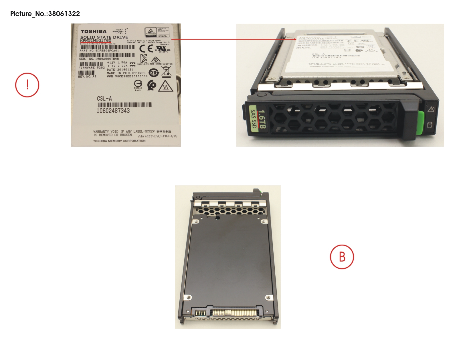 FUJITSU SSD SAS 12G 1.6TB WRITE-INT. 2.5  H-P EP