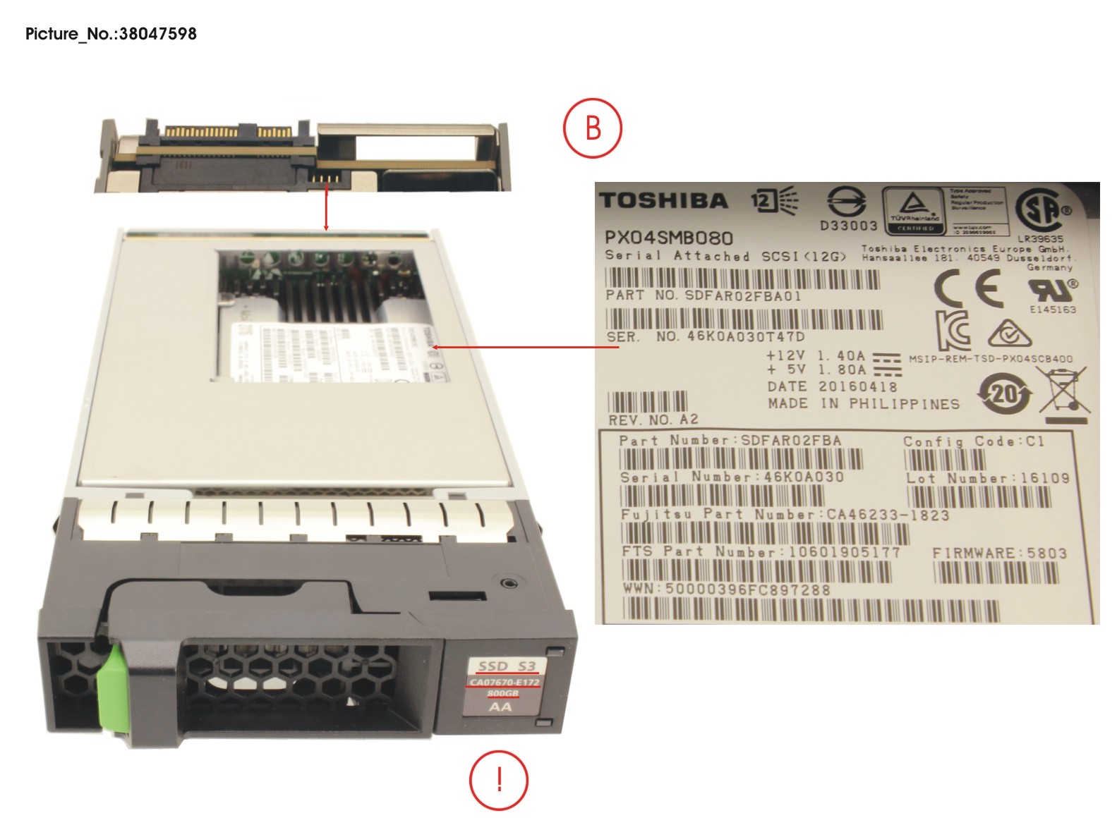 DXS3 MLC SSD  3.5  800GB SAS3 X1