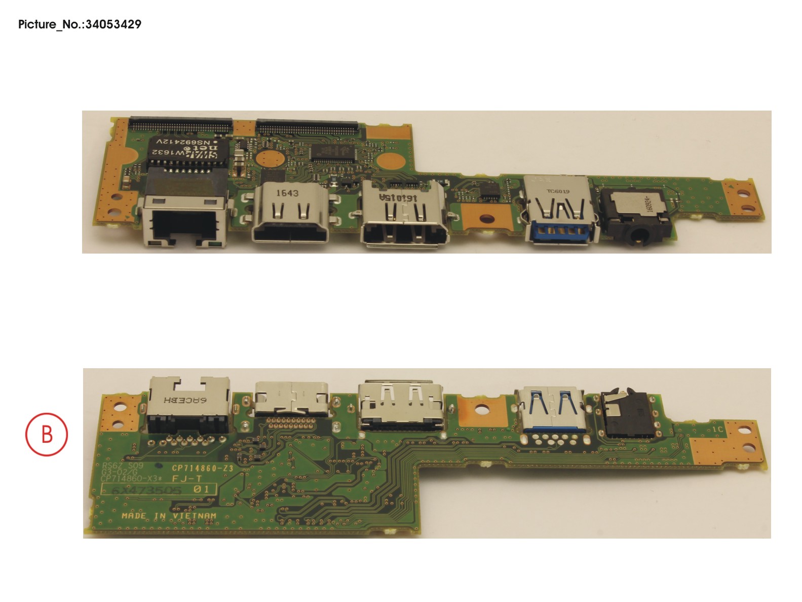 FUJITSU SUB BOARD. AUDIOUSBLAN