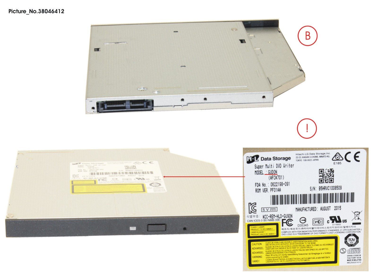 FUJITSU DVD SUPERMULTI ULTRA SLIM TRAY 9.5MM