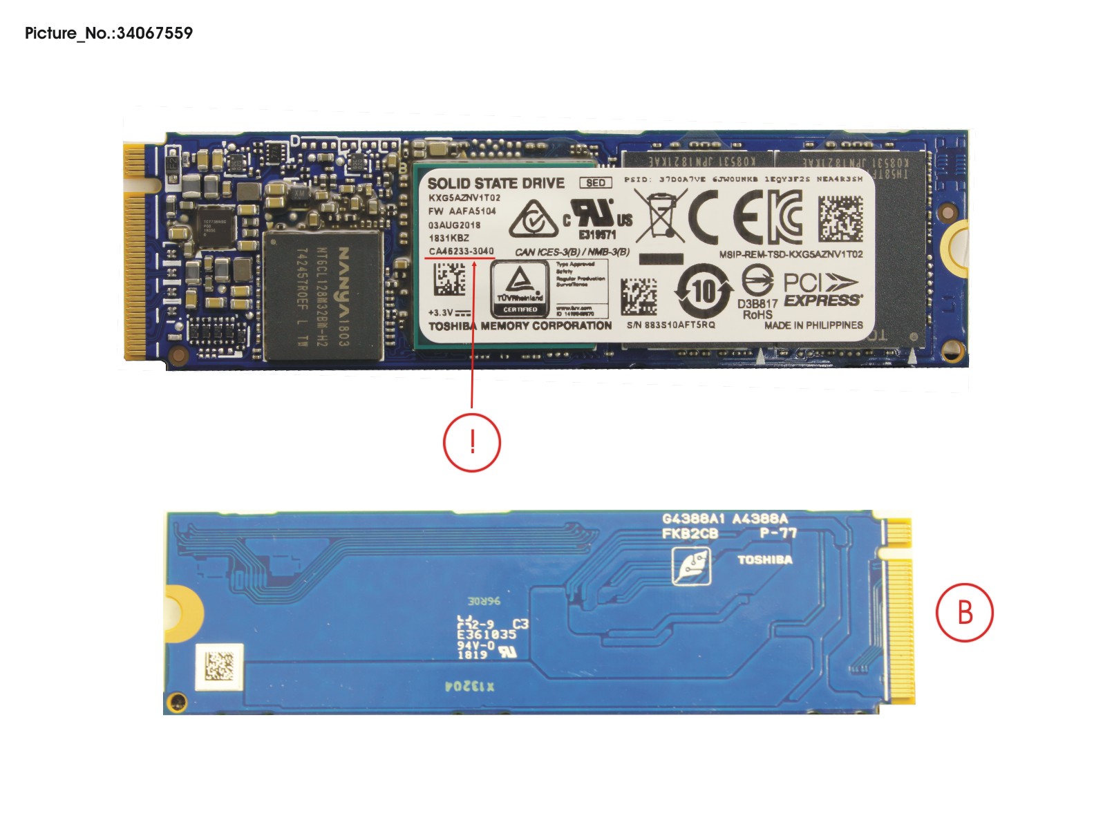 SSD PCIE M.2 2280 TOS 1TB(FDE)