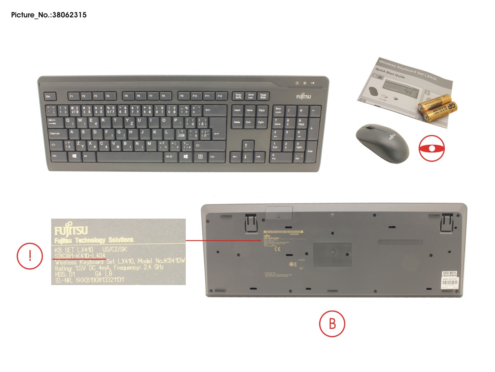 WIRELESS KB MOUSE SET LX410 CZ/SK