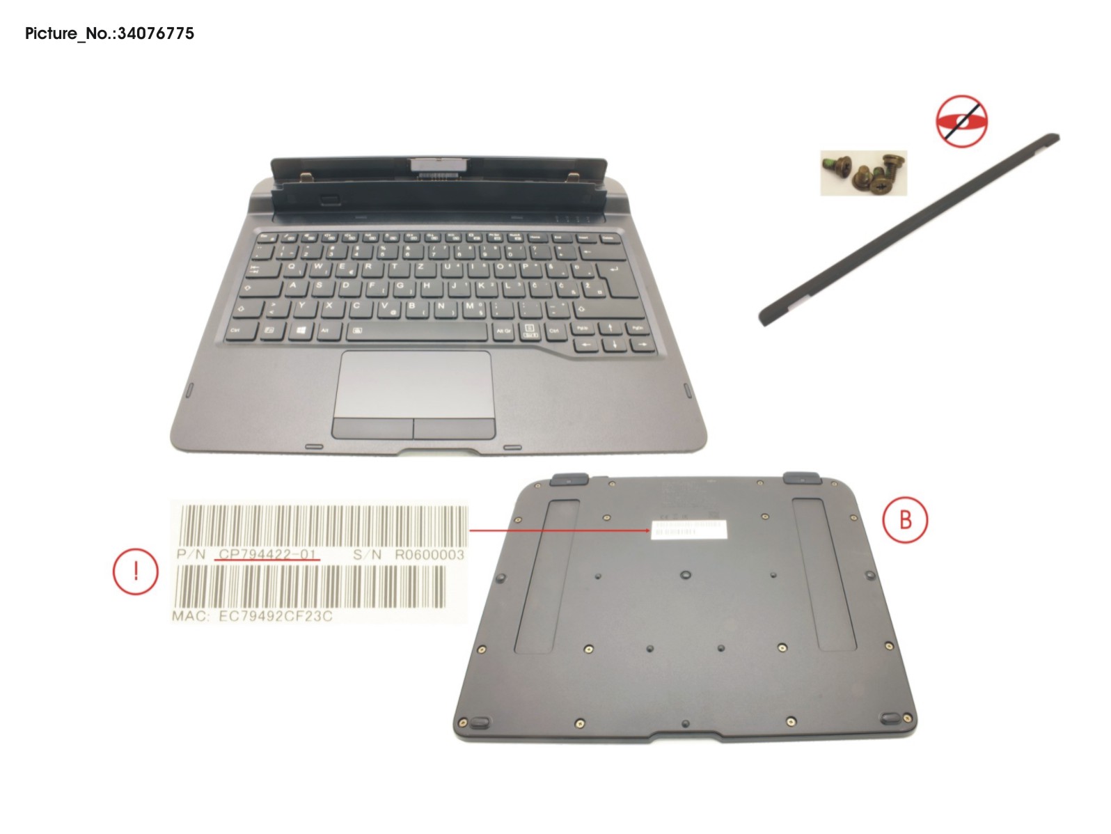 KEYBOARD DOCKING EAST EUROPE W/ BL