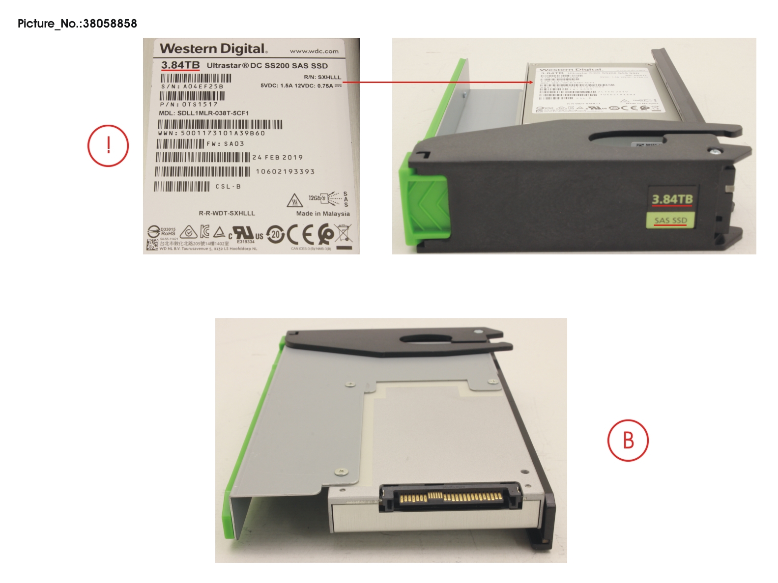 JX60 S2 MLC SSD 3.84TB 1DWPD SPARE