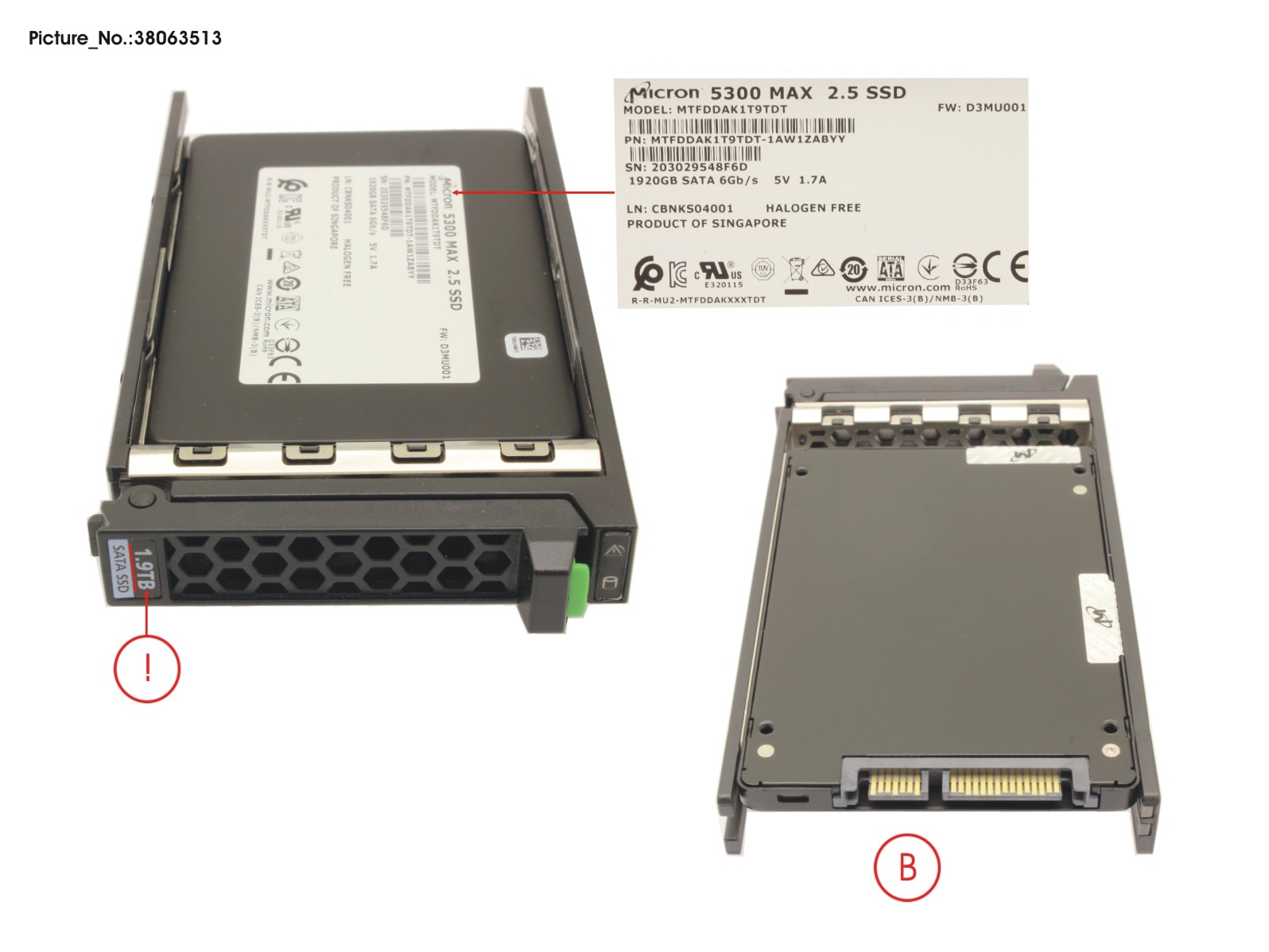 SSD SATA 6G 1.92TB MU SFF SLIM