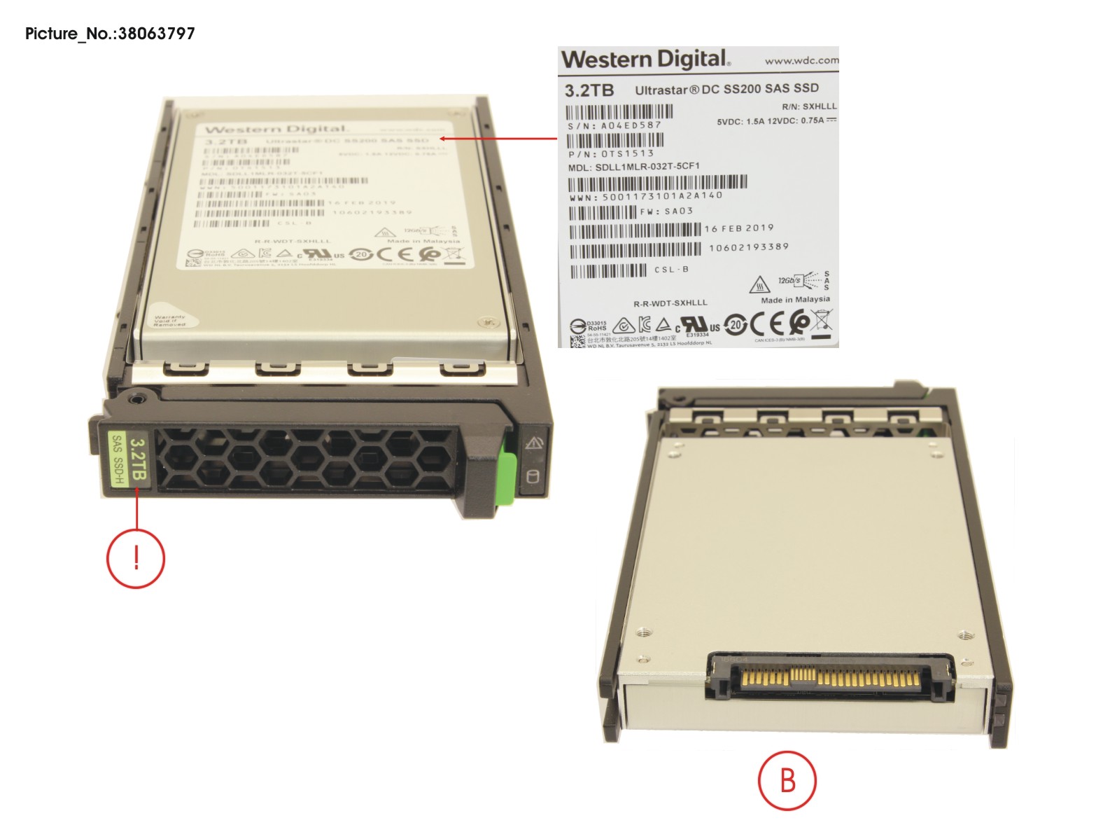 SSD SAS 12G 3200GB MU 2.5 HOT PL EP