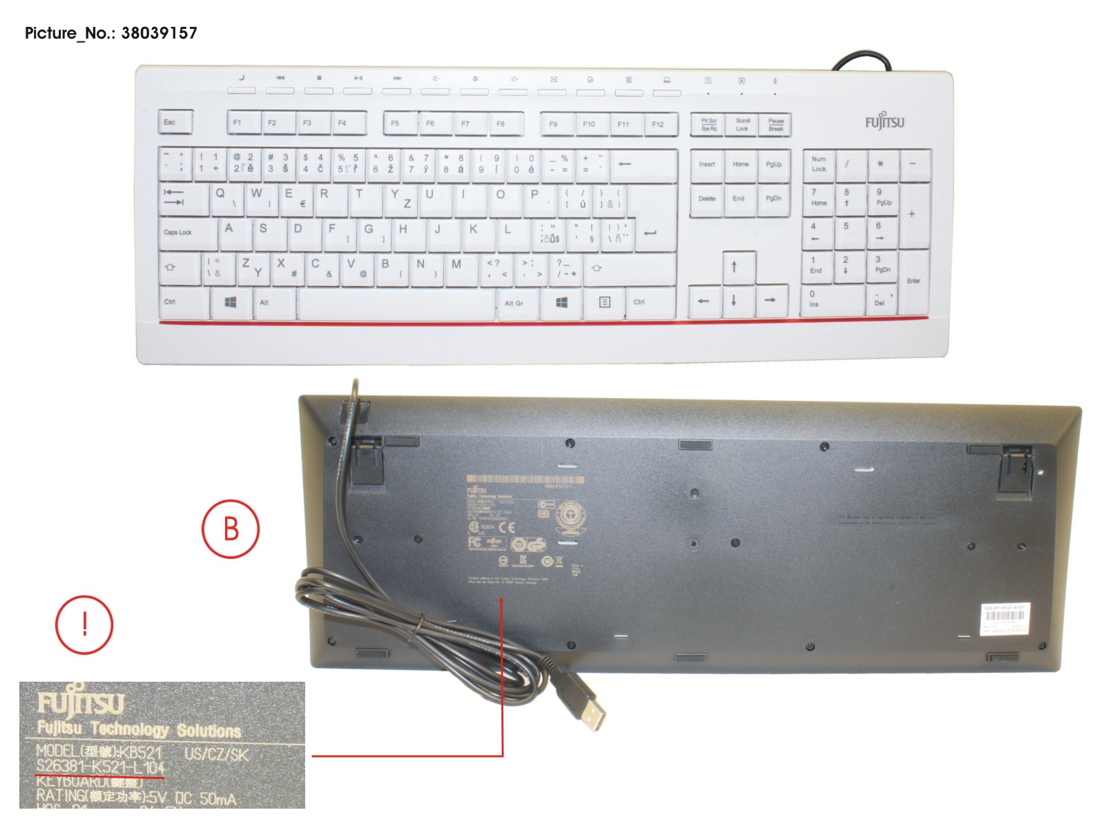 KEYBOARD KB521 CZ/SK