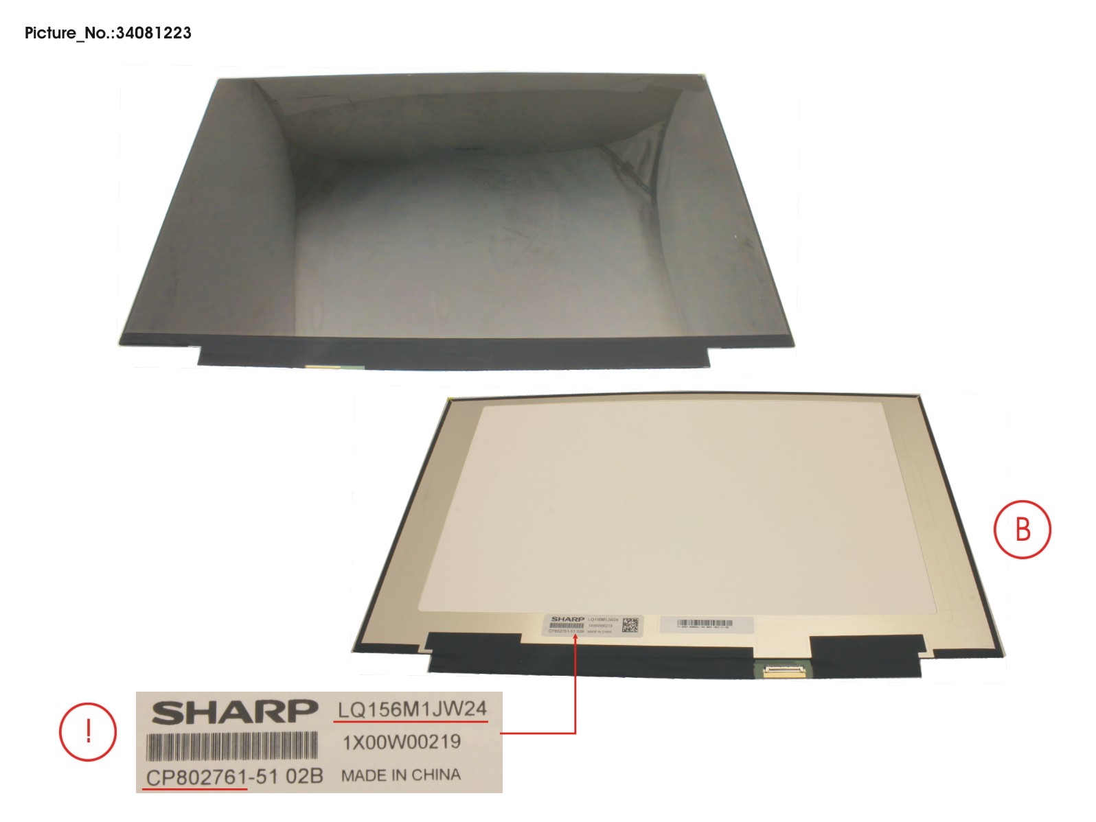 LCD PANEL SHARP AG, LQ156M1JW24 (FHD)