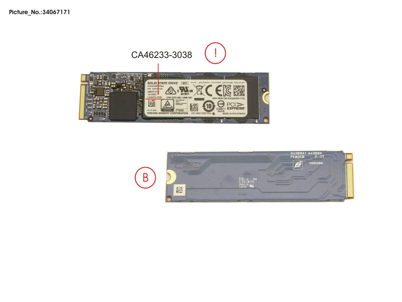 SSD PCIE M.2 2280 TOS 256GB(FDE)