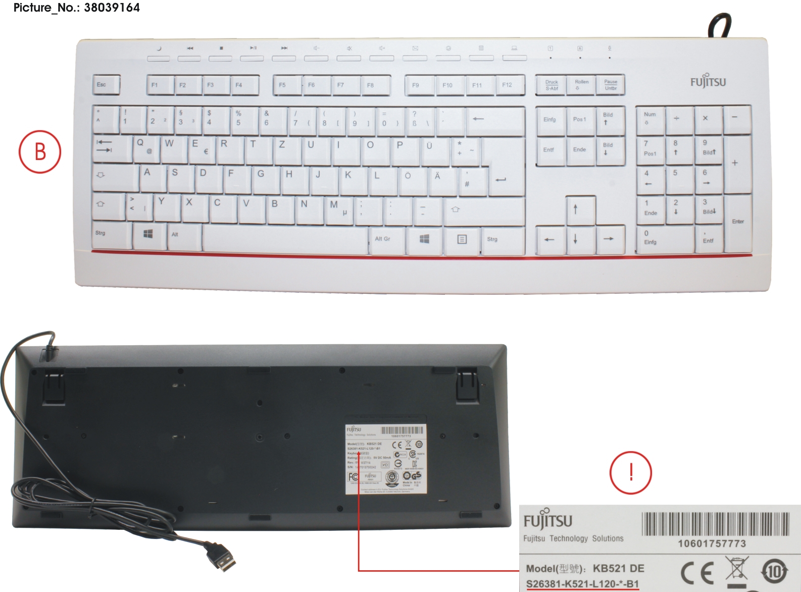 KEYBOARD KB521DE DE/AT/CH