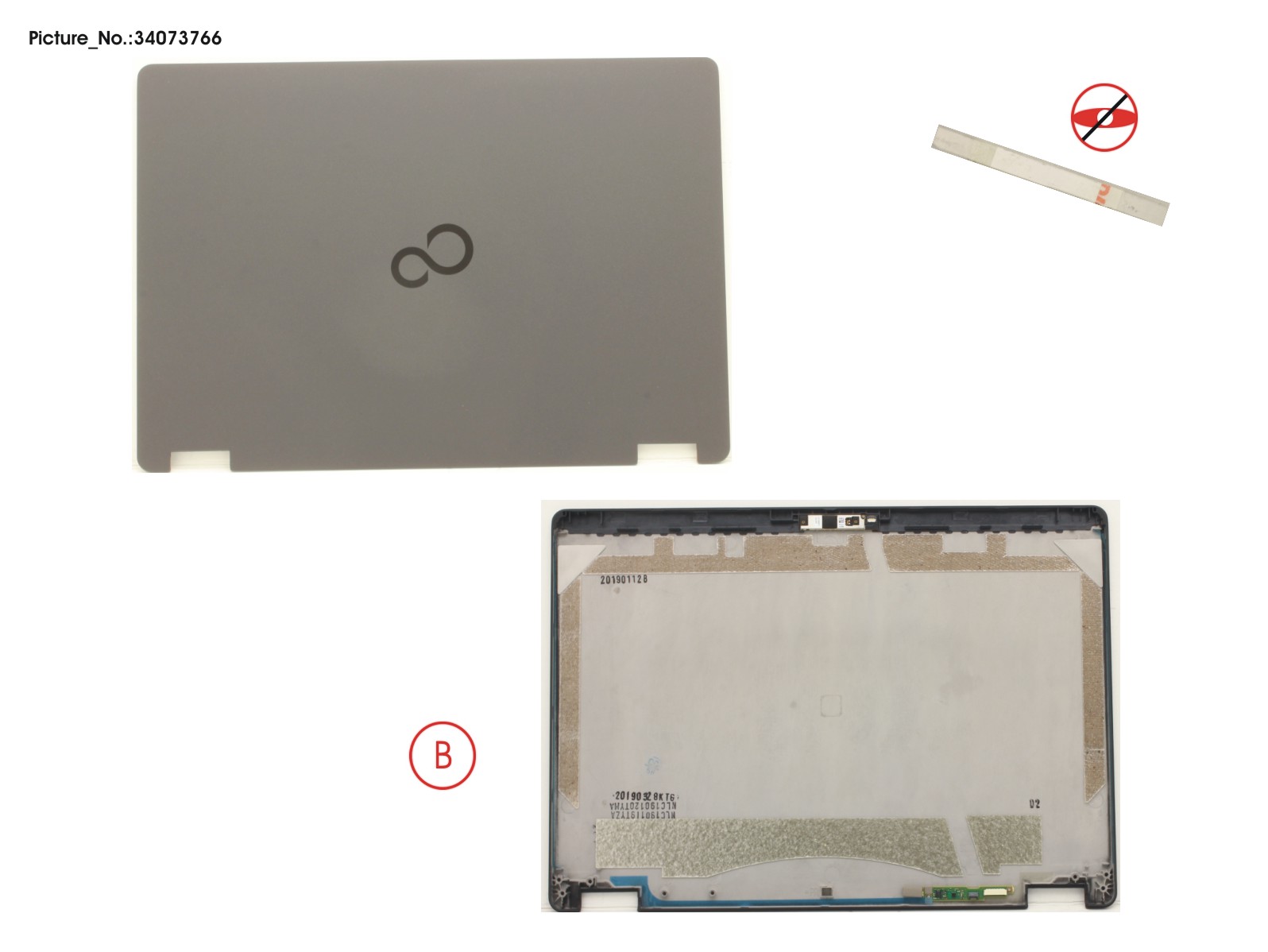 LCD BACK COVER ASSY (FOR HD,W/MIC)