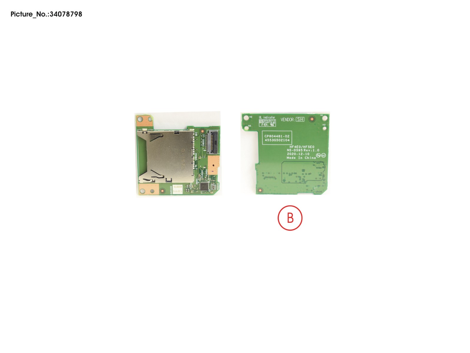 SUB BOARD, SD CARD READER