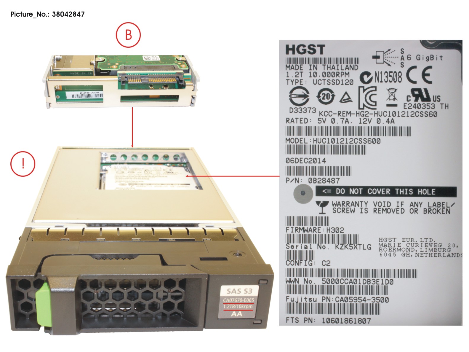 DX60 S3 HD SAS 1.2TB 10K 3.5 X1