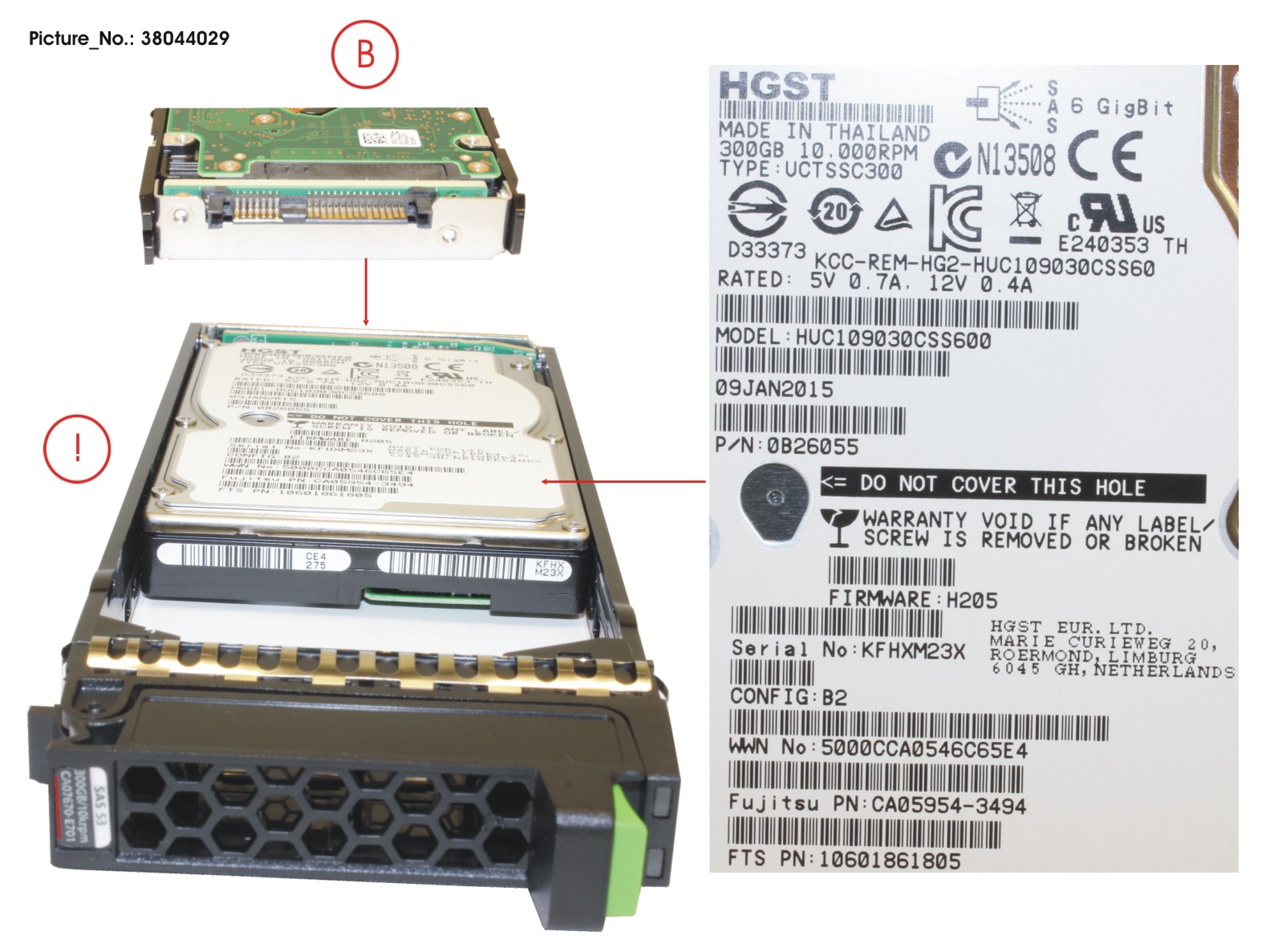 DX S3 HD DRIVE 2.5  300GB 10KRPM X1