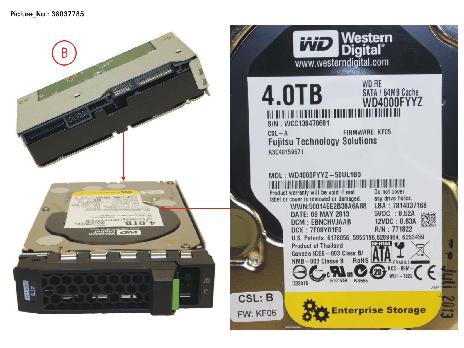 HD SATA 6G 4TB 7.2K HOT PL 3.5