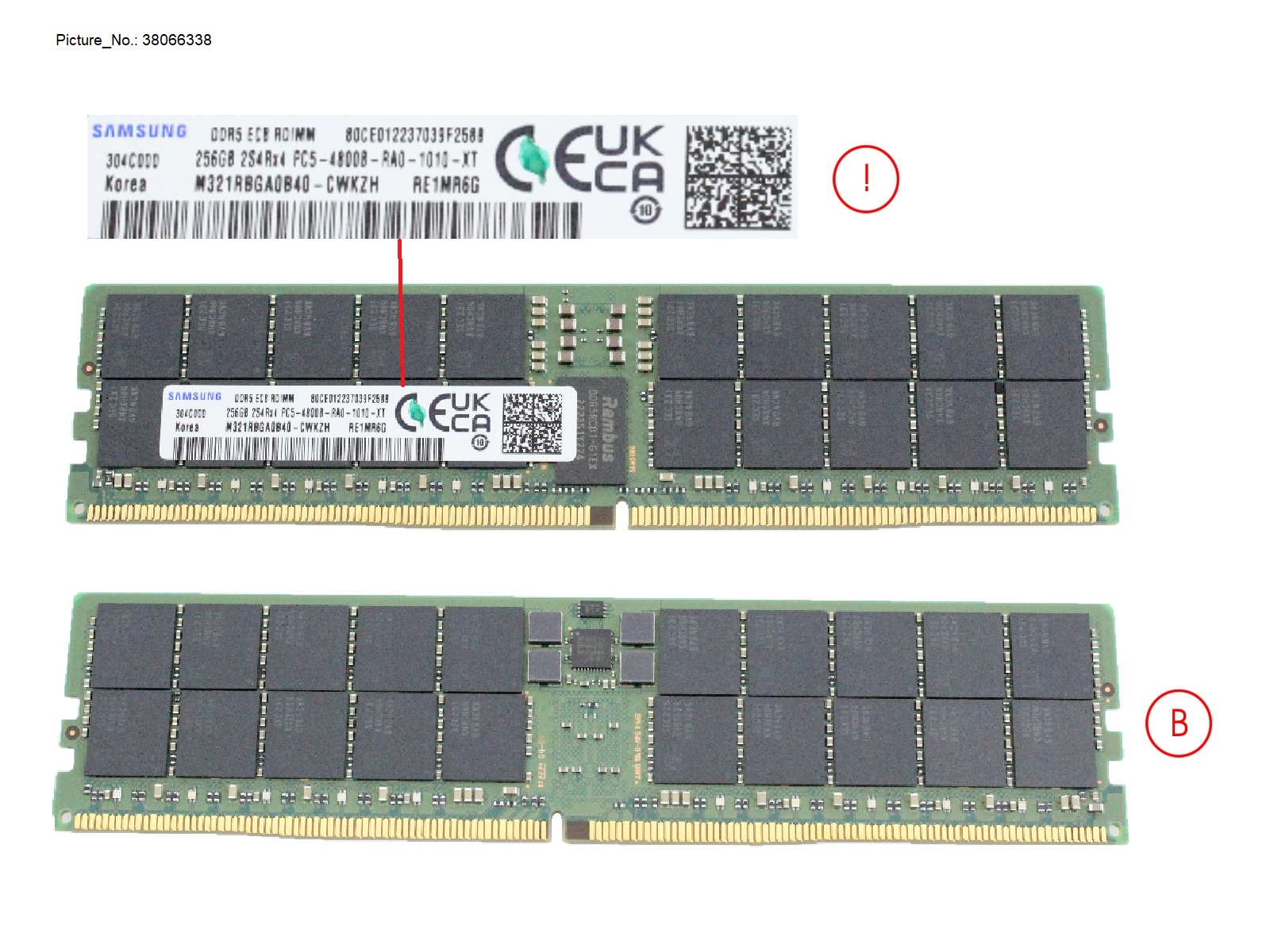 256GB (1X256GB) 8RX4 DDR5-4800 3DS ECC