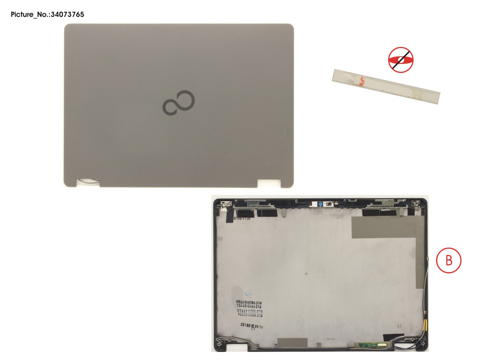 LCD BACK COVER ASSY (FOR FHD,W/CAM,WWAN)