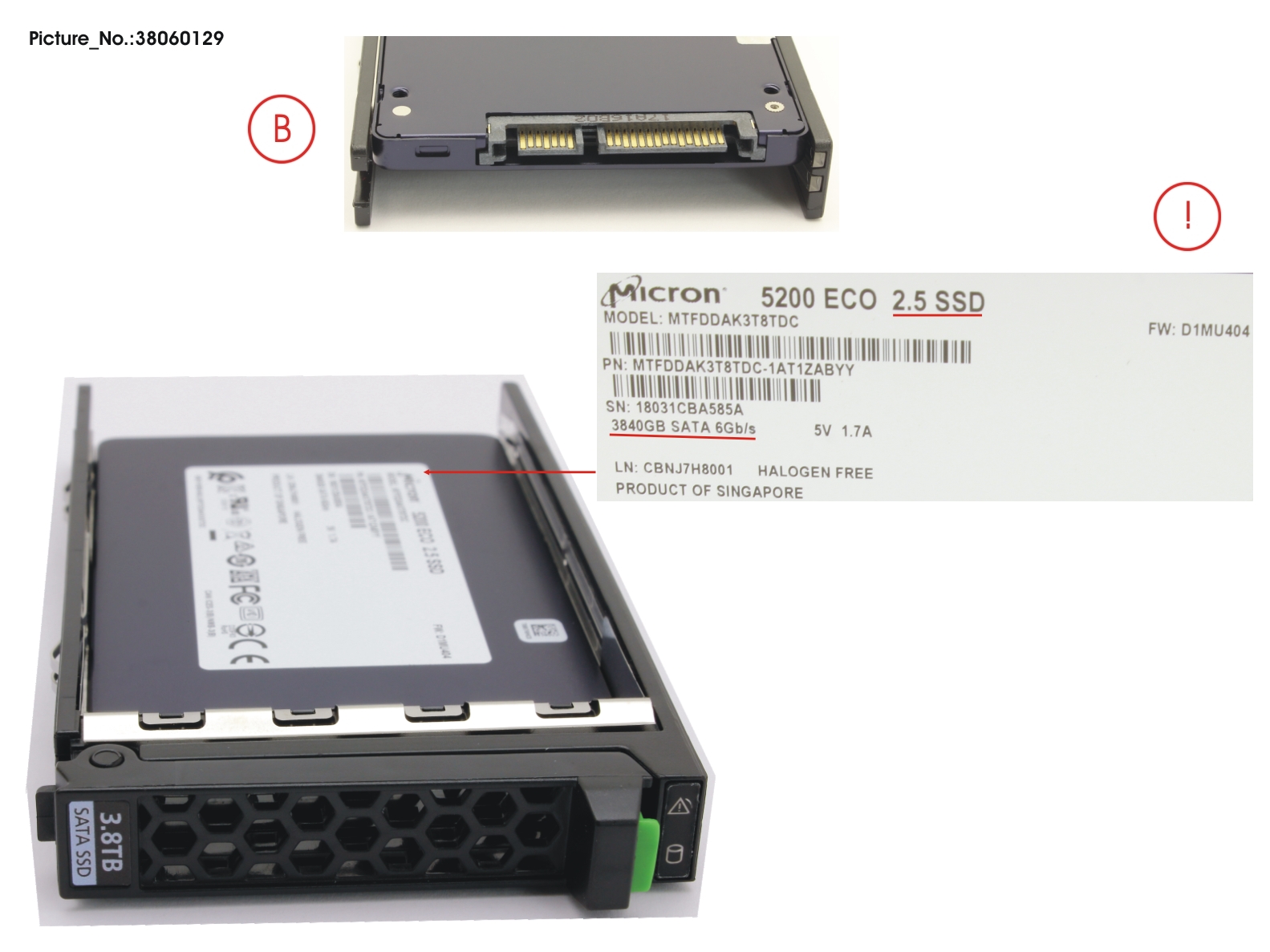 SSD SATA 6G 3.84TB READ-INT. 2.5 H-P EP