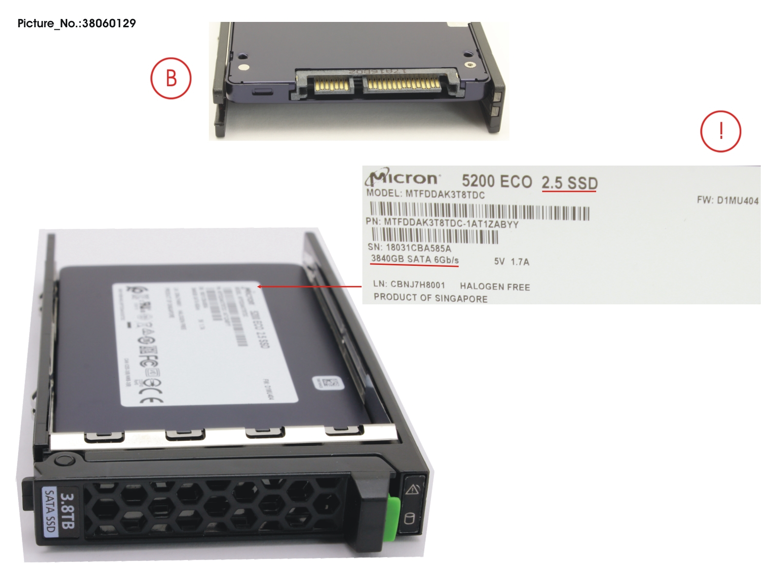 SSD SATA 6G 3.84TB READ-INT. 2.5 H-P EP SSD SATA 6G 3.84TB READ-INT. 2.5 H-P EP