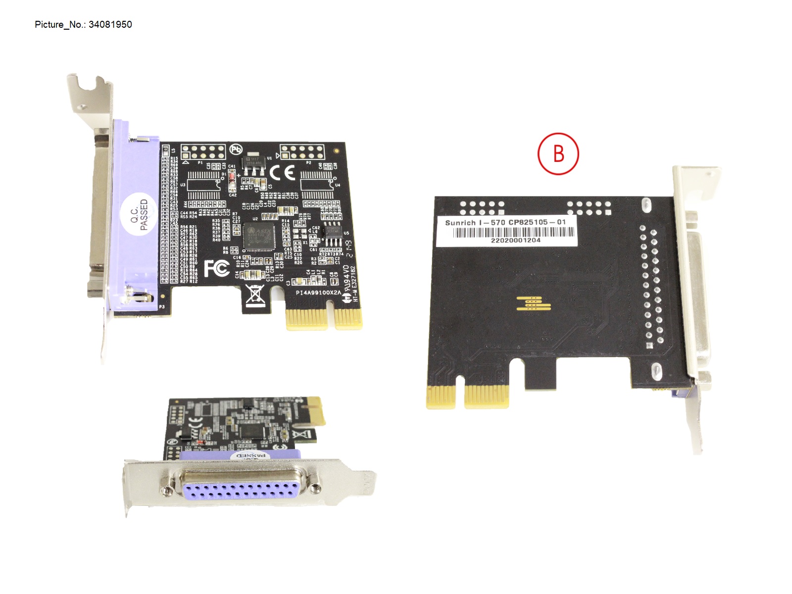 I/O ADD-IN PARALLEL PORT CARD PCIEX1 LP