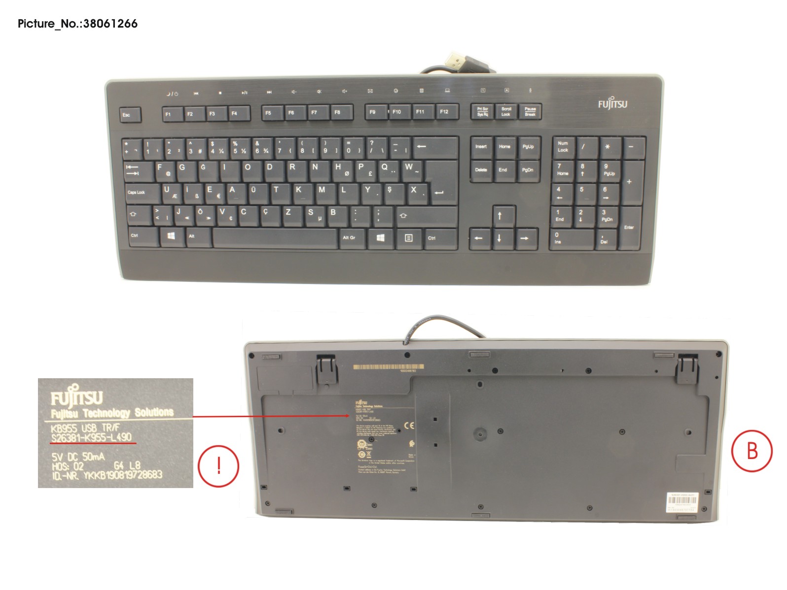 KEYBOARD KB955 USB TR/F