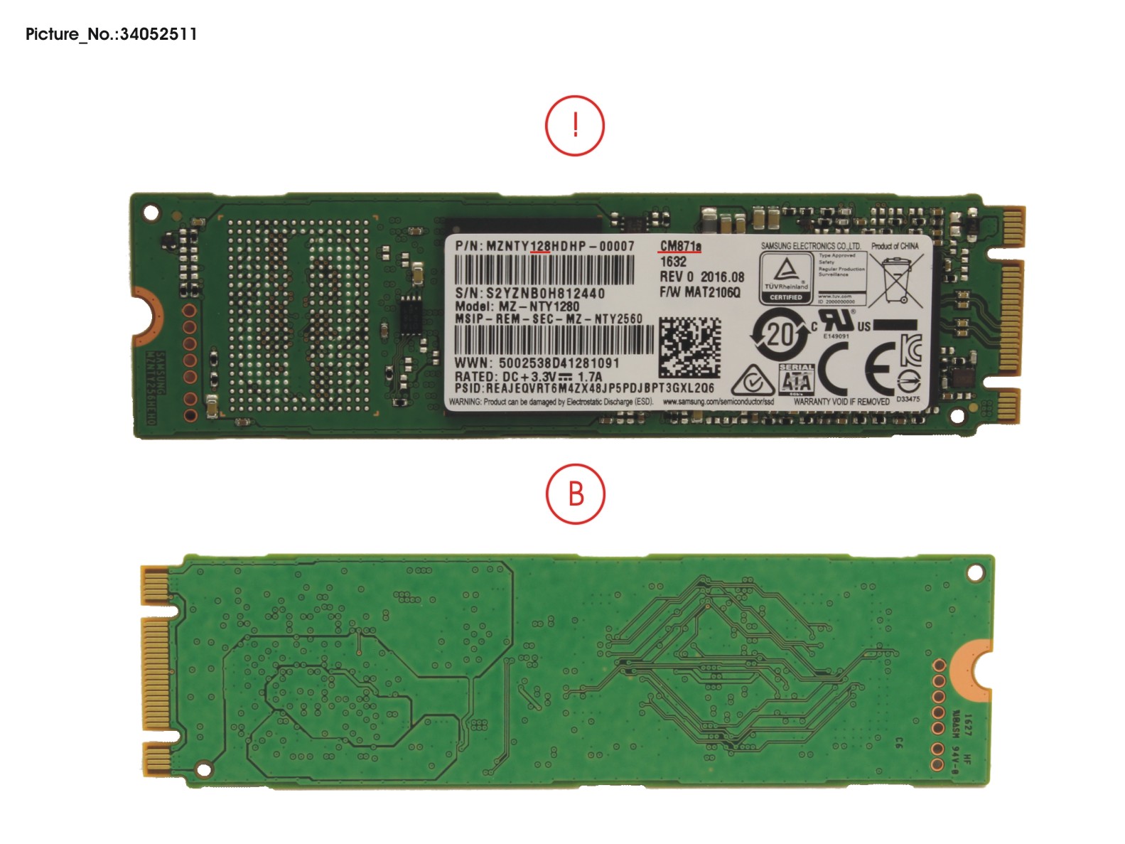 SSD S3 M.2 2280 CM871A 128GB (OPAL)