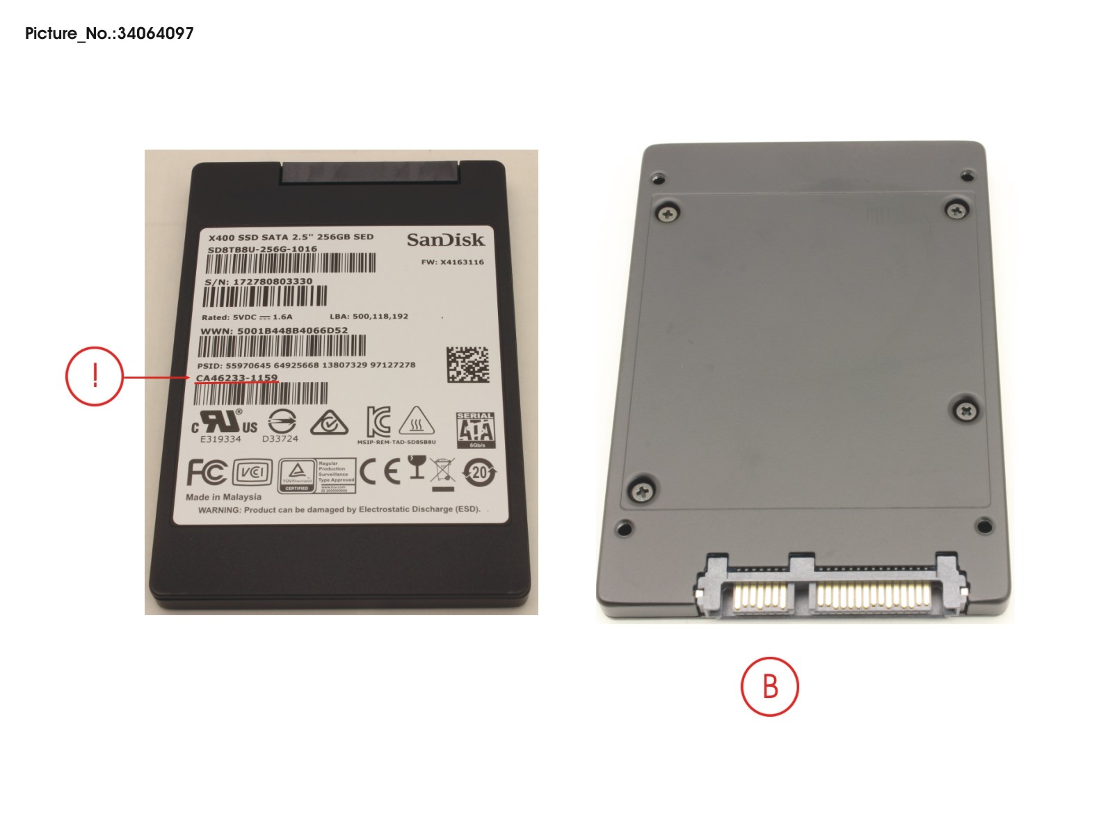 SSD S3 256GB 2.5 SATA/NSO(FDE) (7MM)