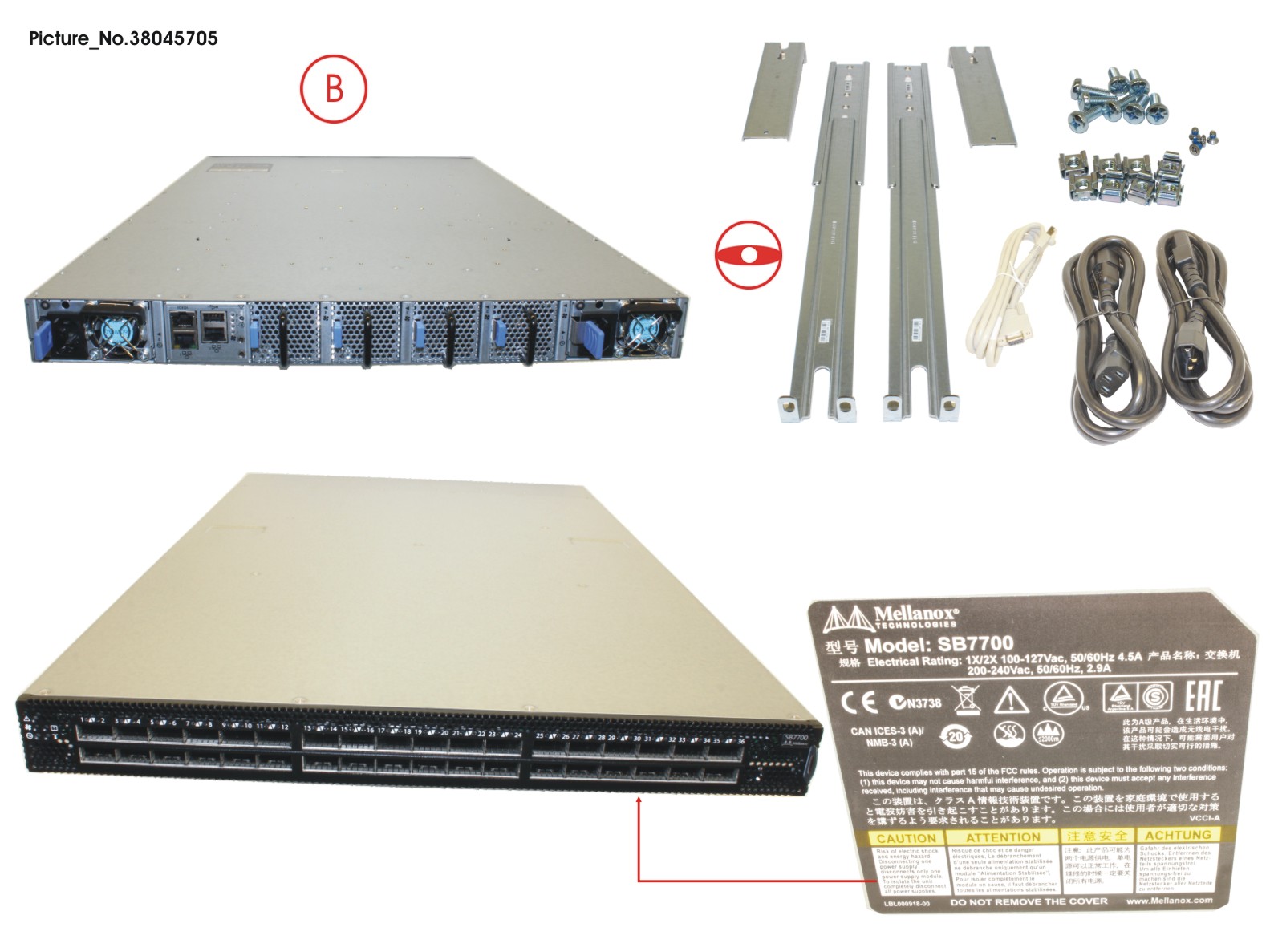 IB SWITCH 36PORT 100GBIT MANAGED FA