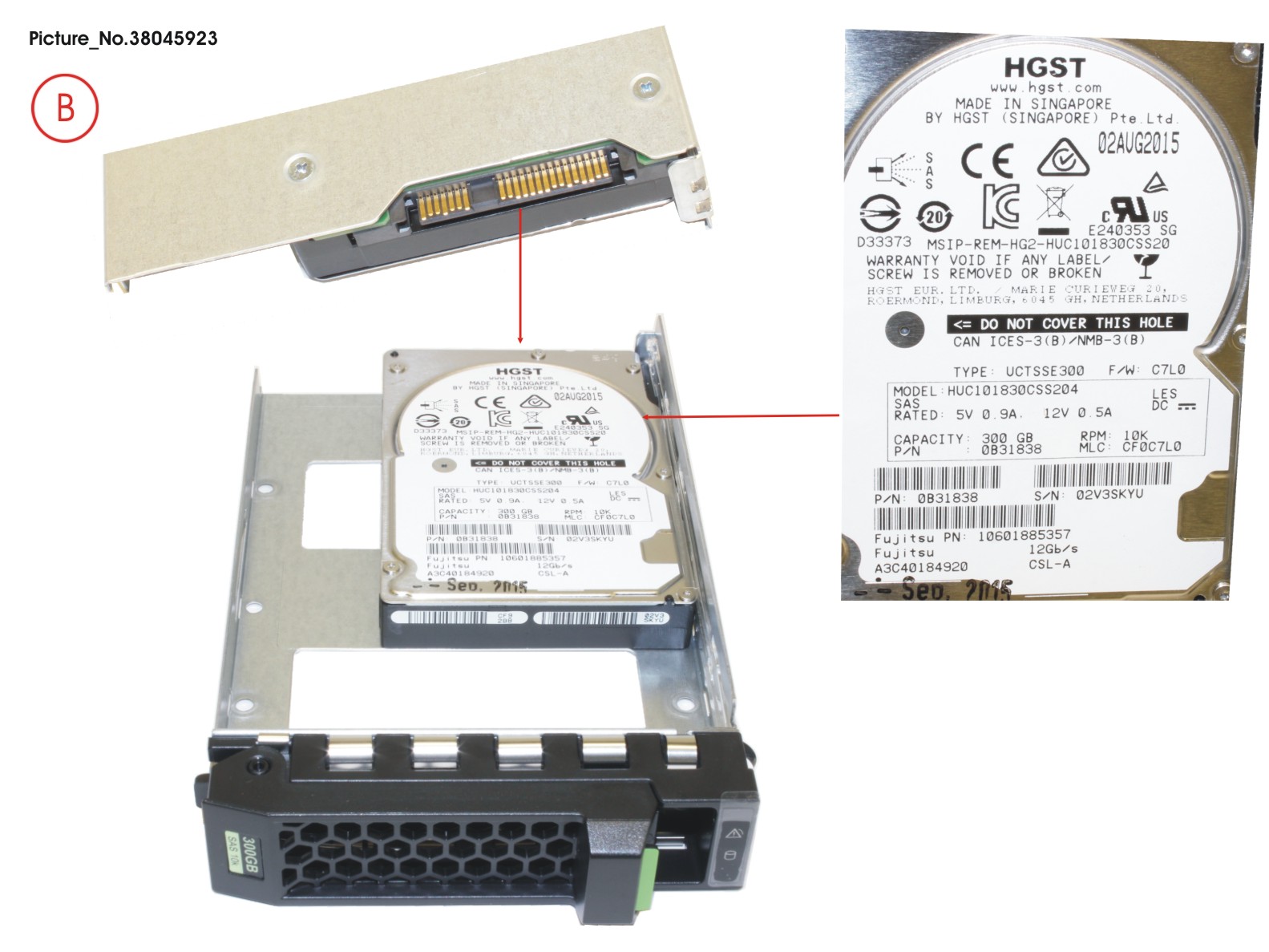 FUJITSU HD SAS 12G 300GB 10K 512N HOT PL 3.5  EP