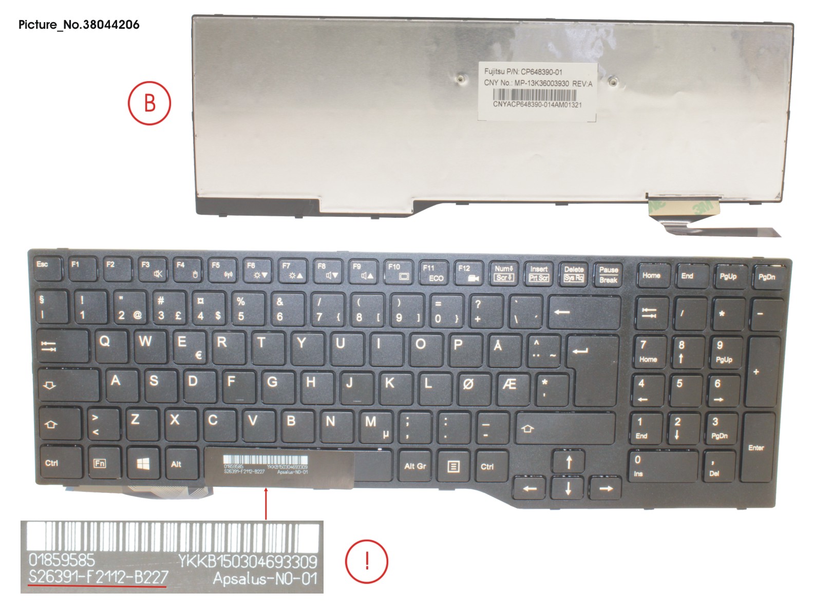 FUJITSU KEYBOARD NORWAY (BLACK)